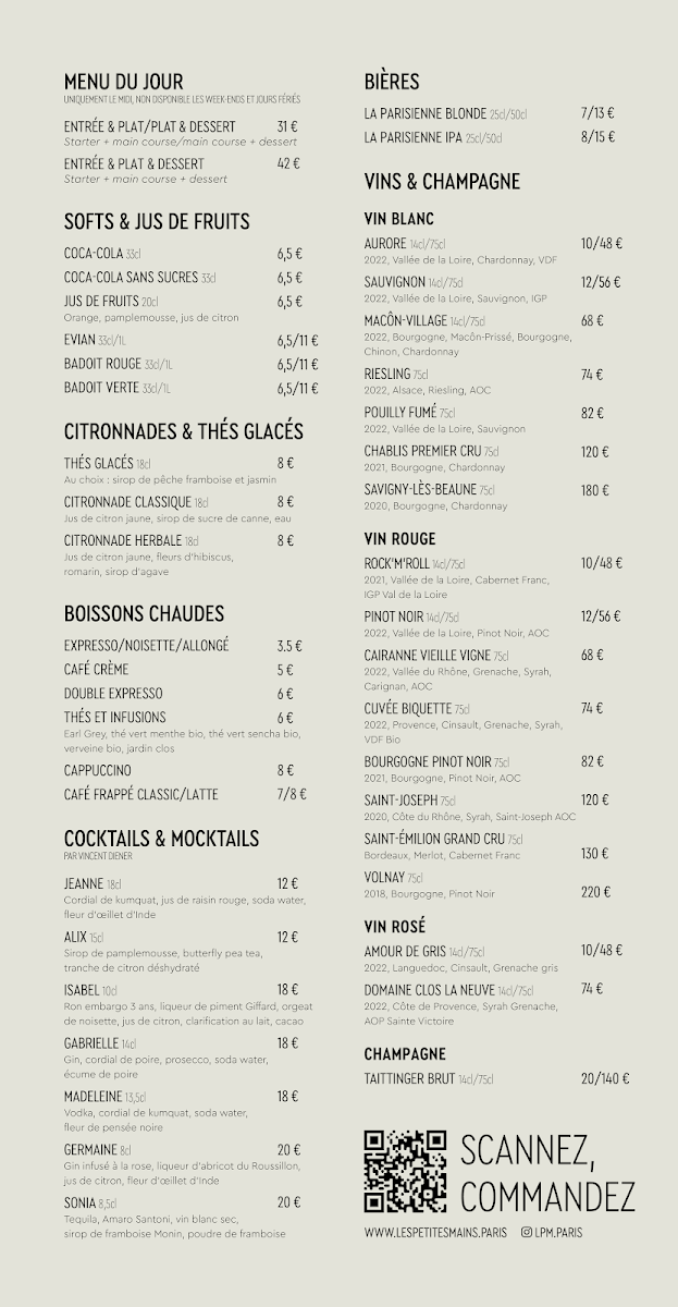 Menu Les Petites Mains-1